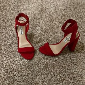 Steve Madden Red Block Heel